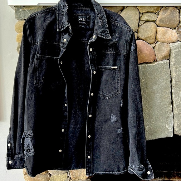 Zara Jackets & Coats Zara Mens Distressed Jean Jacket Poshmark